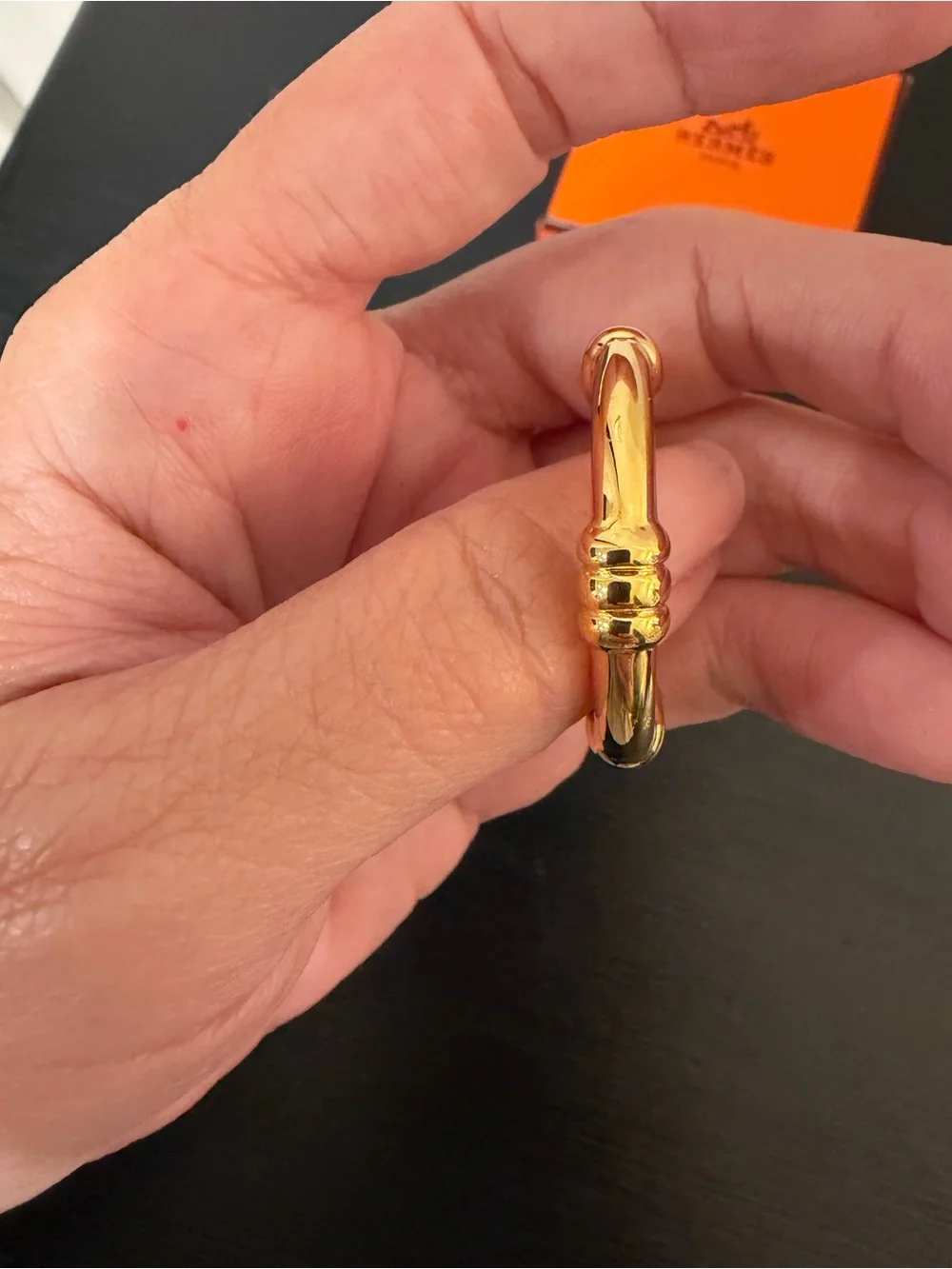 Hermes Gold Scarf Ring